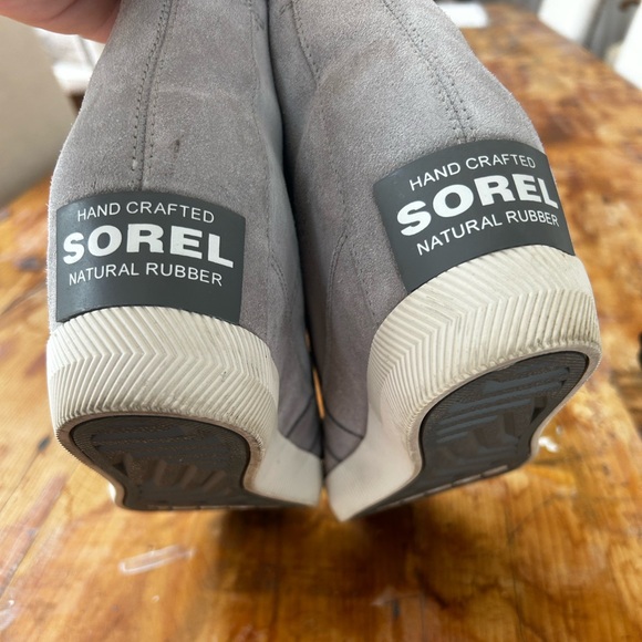 Sorel Out N About Light Gray Wedge Bootie Sneaker Size 9 - Picture 10 of 11